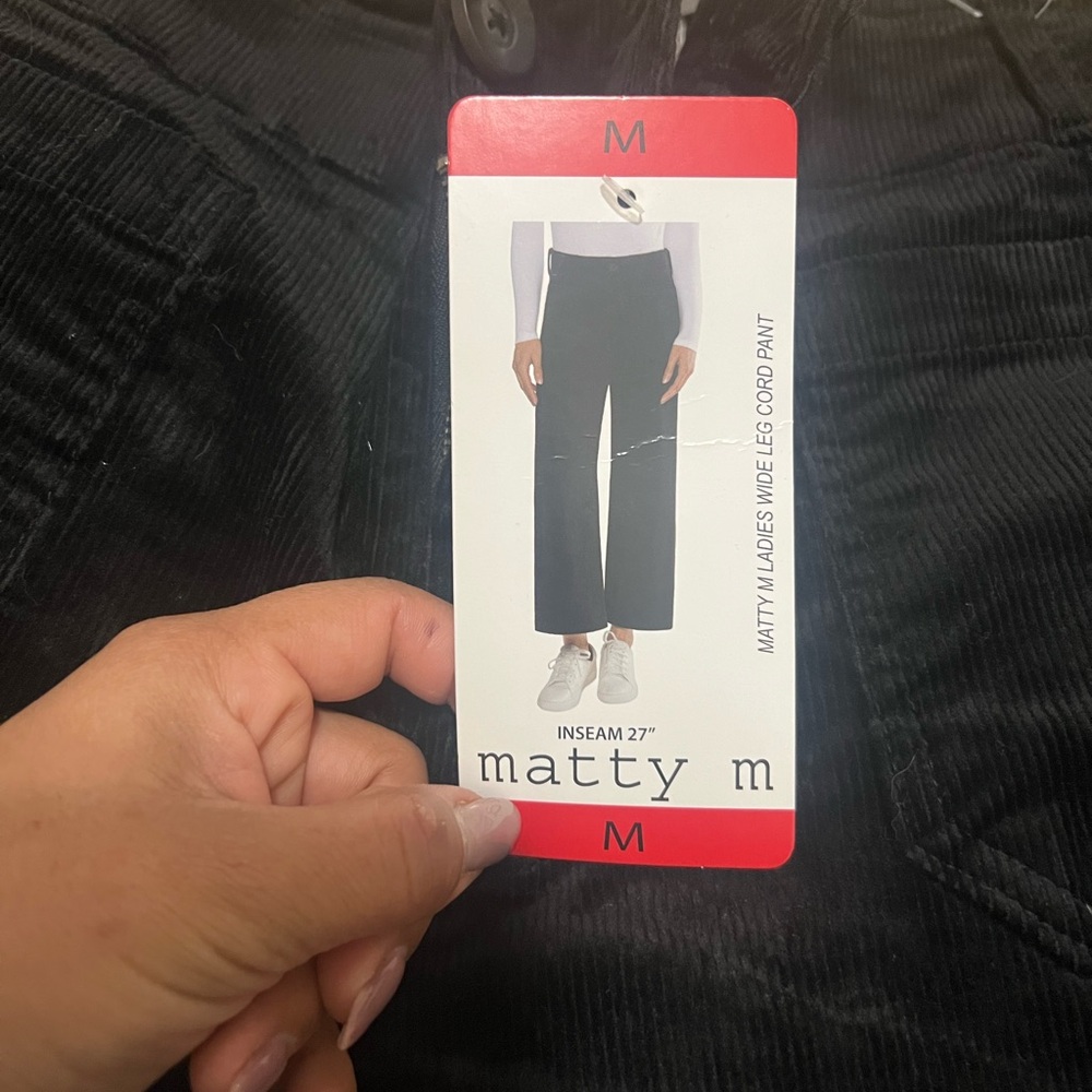 Matty M Black Corduroy Trousers
